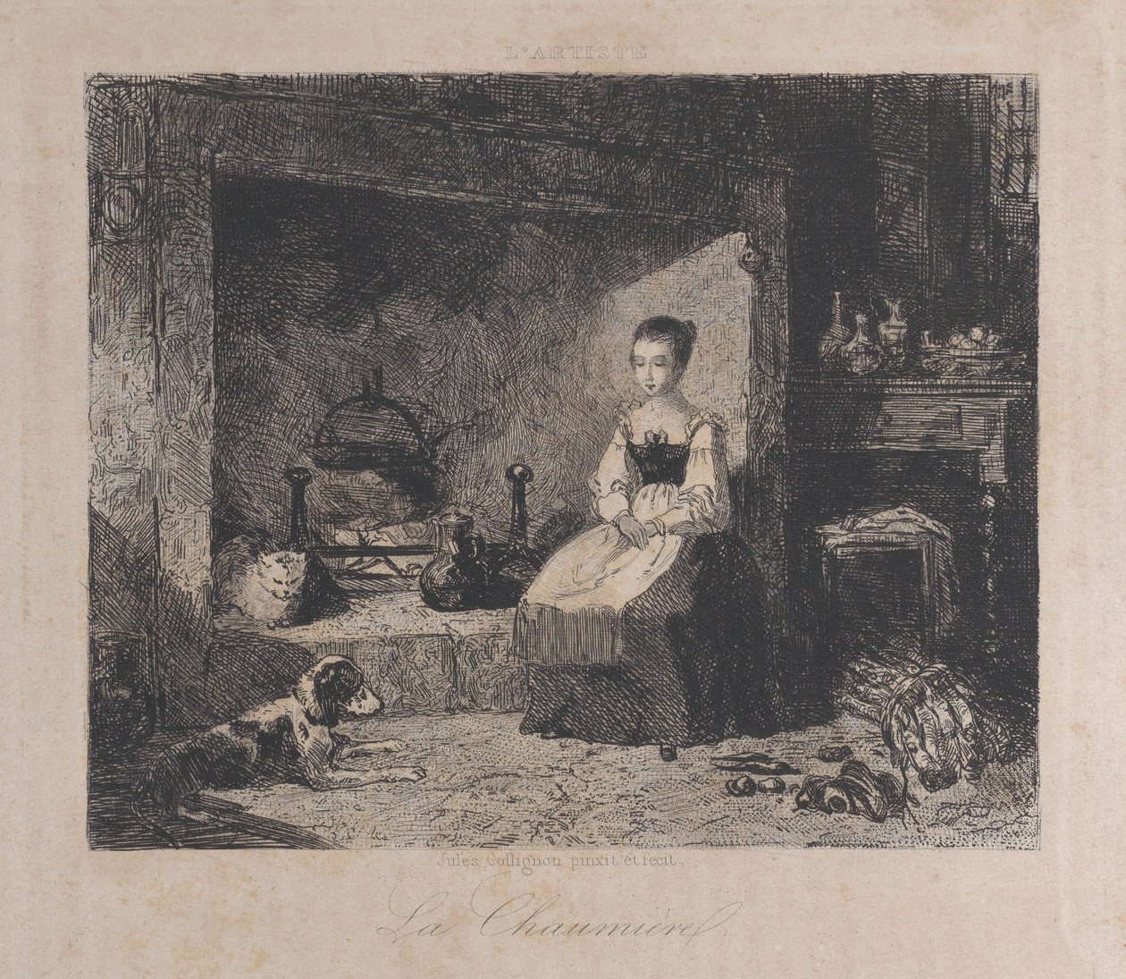 The Cottage La Chaumiere ، 1800-50. ، 1800-50. بواسطة فرانسوا جول كوليجنون