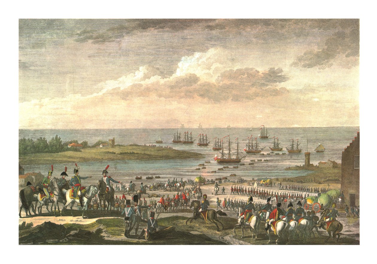 صعود الإنجليز إلى هولندا ، 30 نوفمبر 1799 ، 1850 بواسطة فرانسوا لويس كوشيه