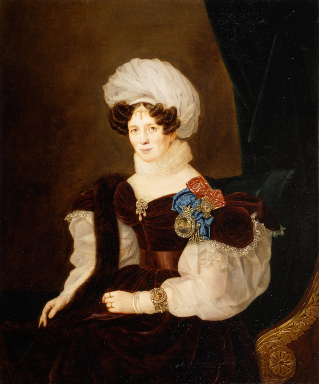 صورة للأميرة تاتيانا فاسيليفنا جوليتسينا 1783-1841 ، 1835. بواسطة فرانسوا نيكولا ريس