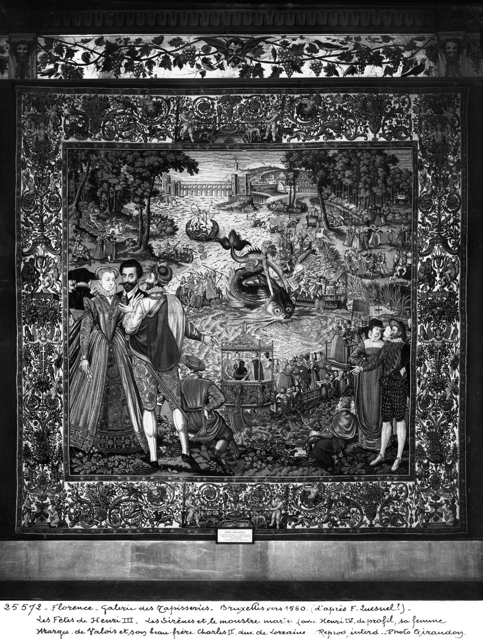 مهرجانات هنري الثالث (1553-1610) ورشة بروكسل ، c.1580 (نسيج) بواسطة فرانسوا كويسنيل