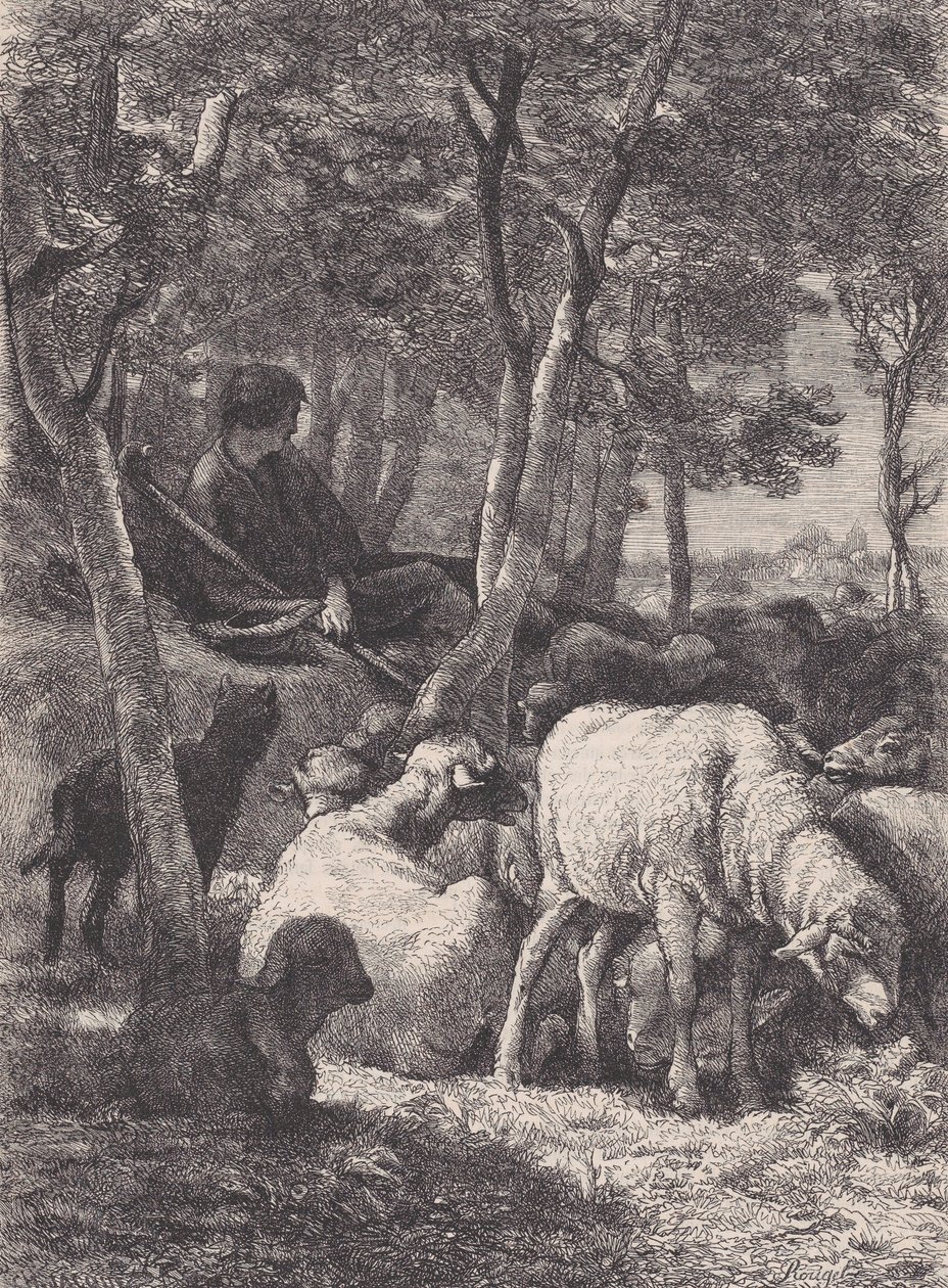 الراعي ، من Le Magasin Pittoresque ، كاليفورنيا. 1852. بواسطة فرانسوا روجيت