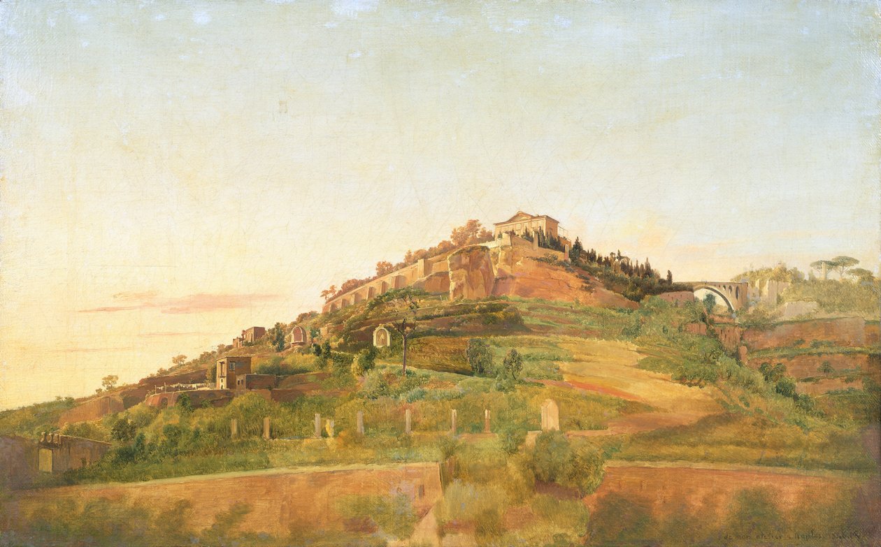 Vomero Hill seen from Villa Lucia in Naples (oil on canvas) بواسطة فرانسوا فيرفلوت