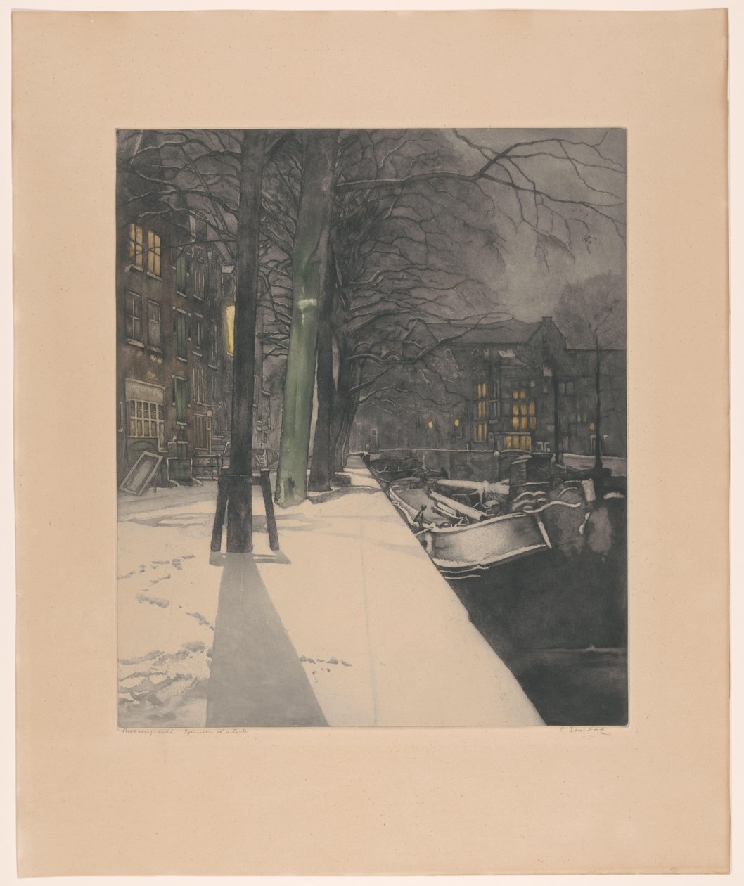 Prinsengracht (العنوان الأصلي على الكائن) بواسطة فرانس إيفربغ (توقيع الفنان)
