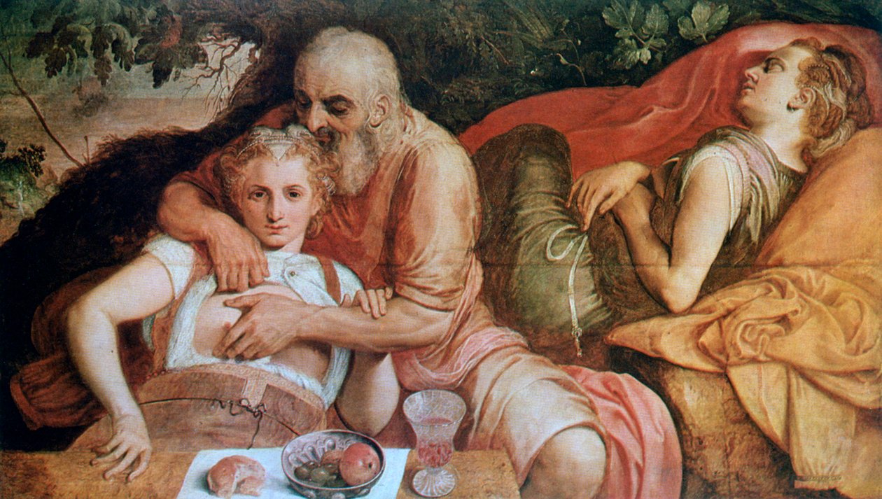 لوط وبناته ، c1550 بواسطة فرانس فلوريس