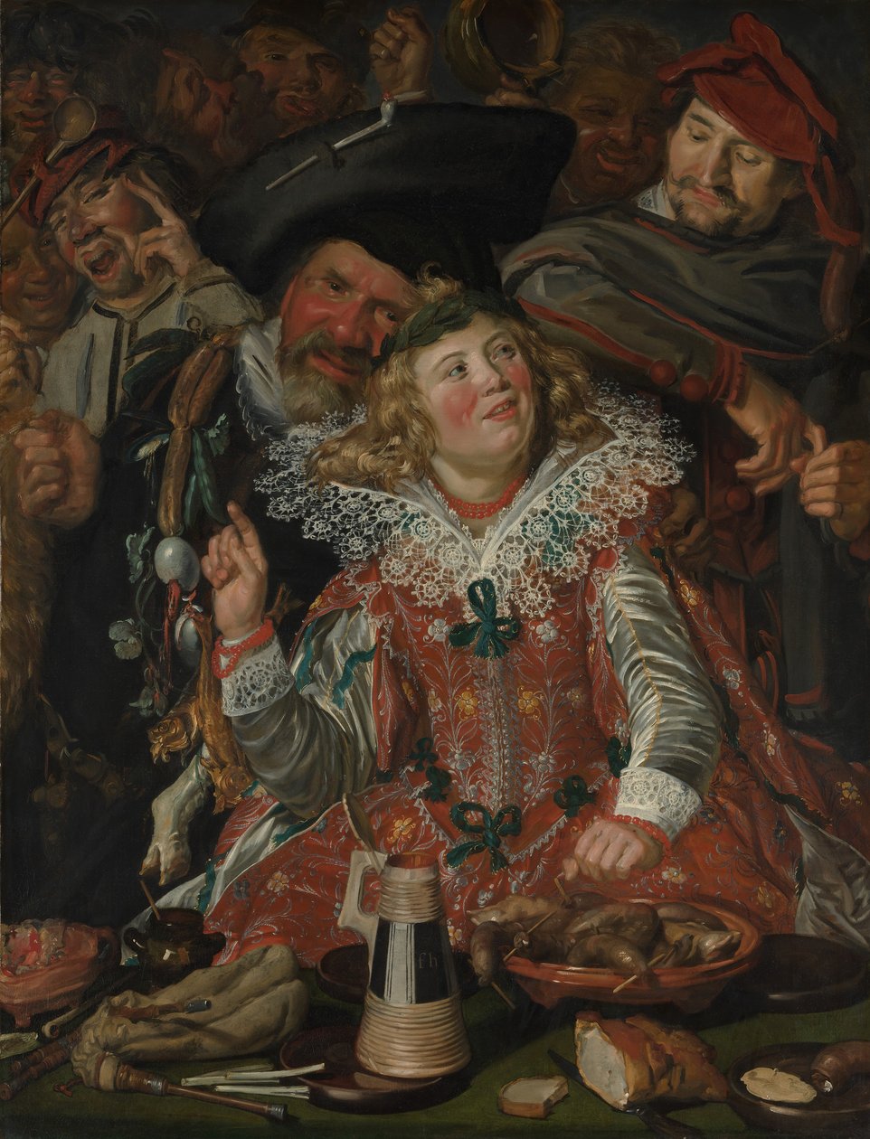 Merrymakers في شروفيتيد ، كاليفورنيا. 1616-17. بواسطة فرانس هالس