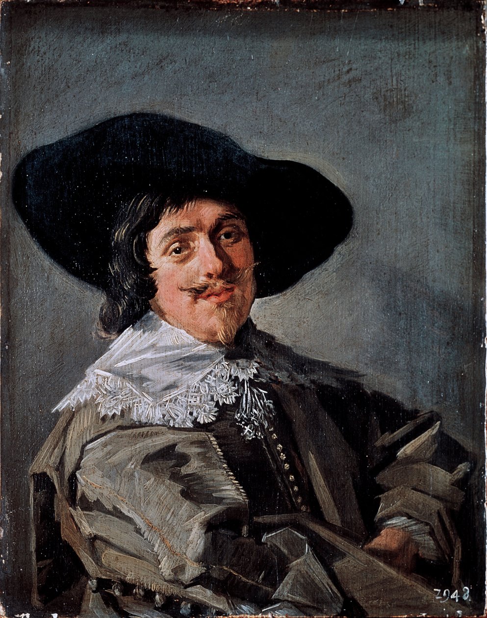 Portrait of a Man in a Yellow-Gray Fock Painting by Frans Hals (1581/85-1666) circa 1633 Dresden, Gemaldegalerie Germany بواسطة فرانس هالس