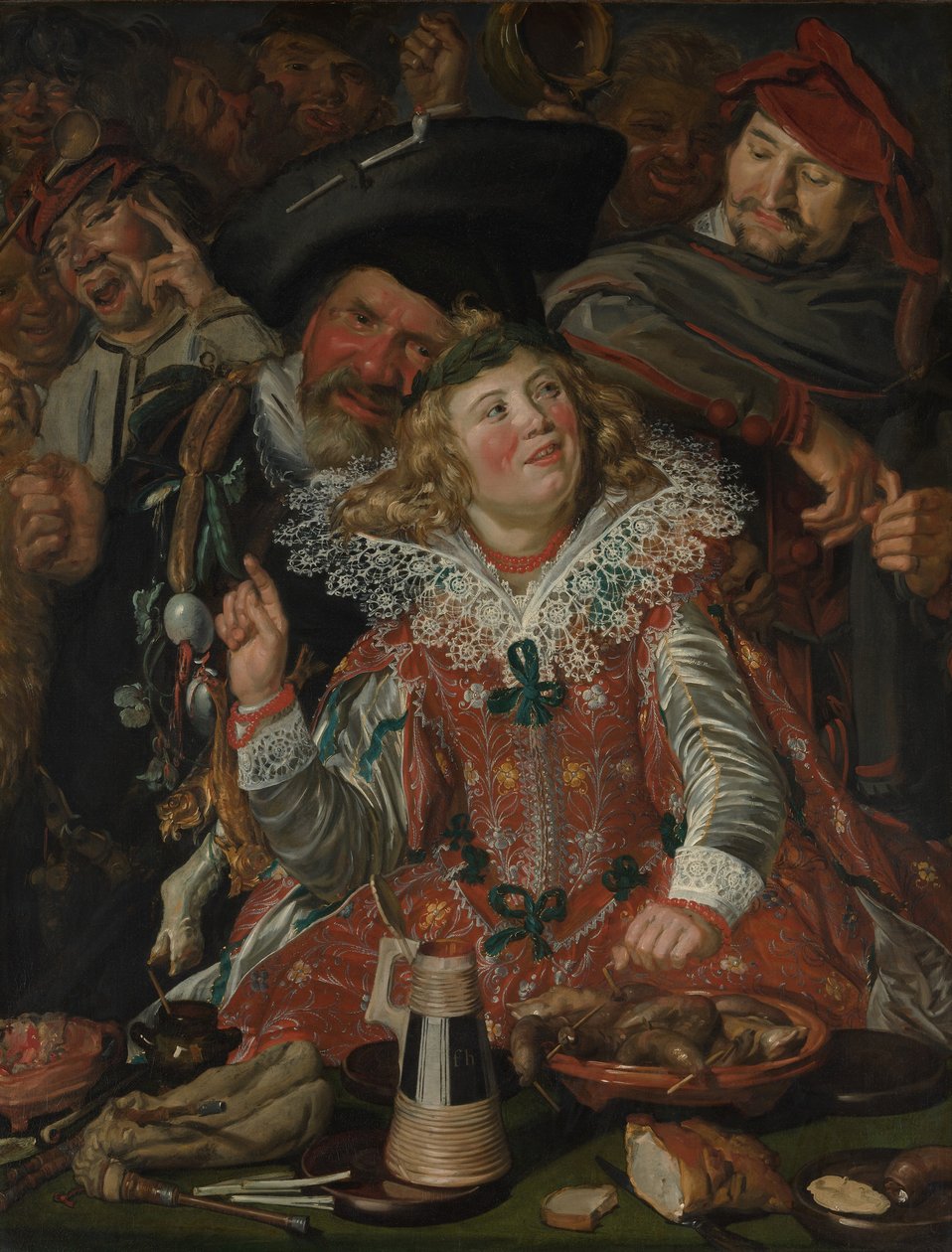 Shrovetide Revelers (The Merry Company) حوالي عام 1615 (زيت على قماش) بواسطة فرانس هالس