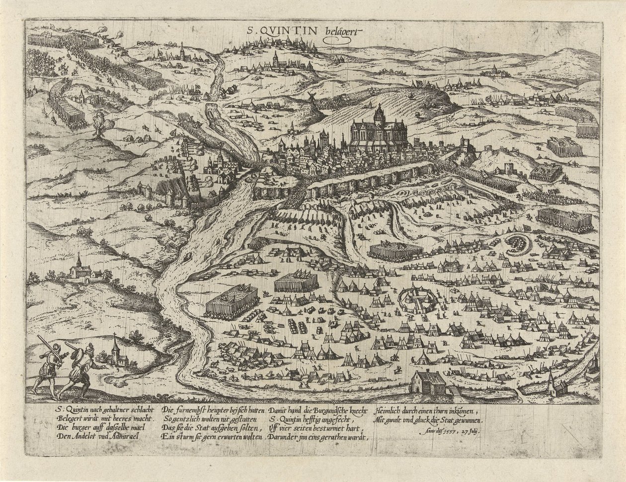 حصار Saint-Quentin ، 1557 S. بواسطة فرانس هوجنبرج