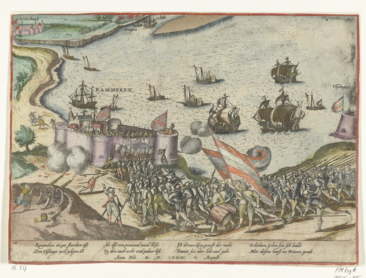 تم الاستيلاء على Fort Rammekens ، 1573 بواسطة فرانس هوجنبرج