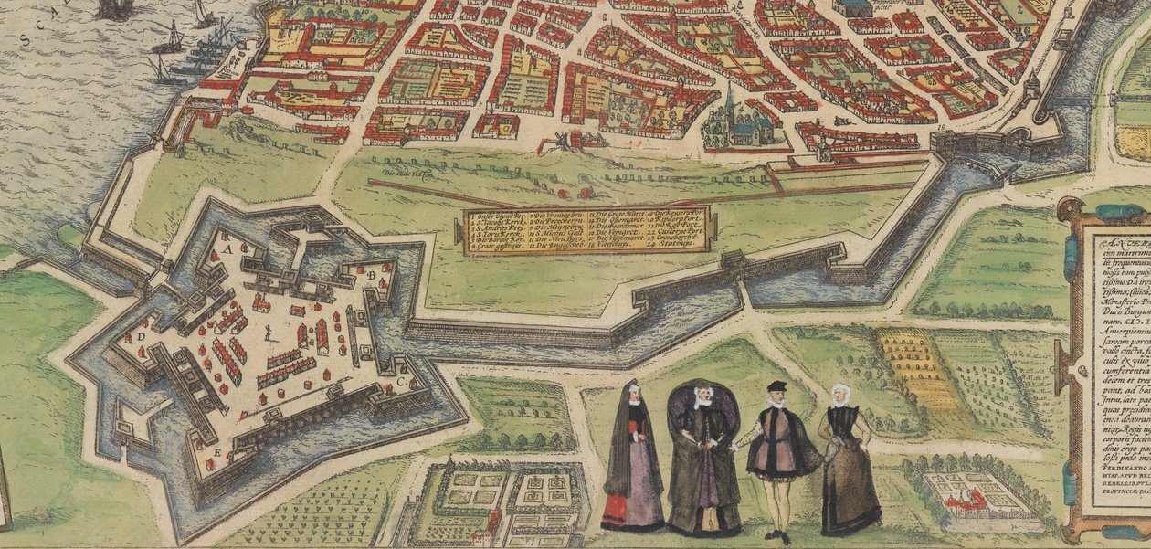 Palazzo Farnese في Caprarola ، من Braun and Hogenberg's Civitates Orbis Terrarum ، 1572-94. بواسطة فرانس هوجنبرج