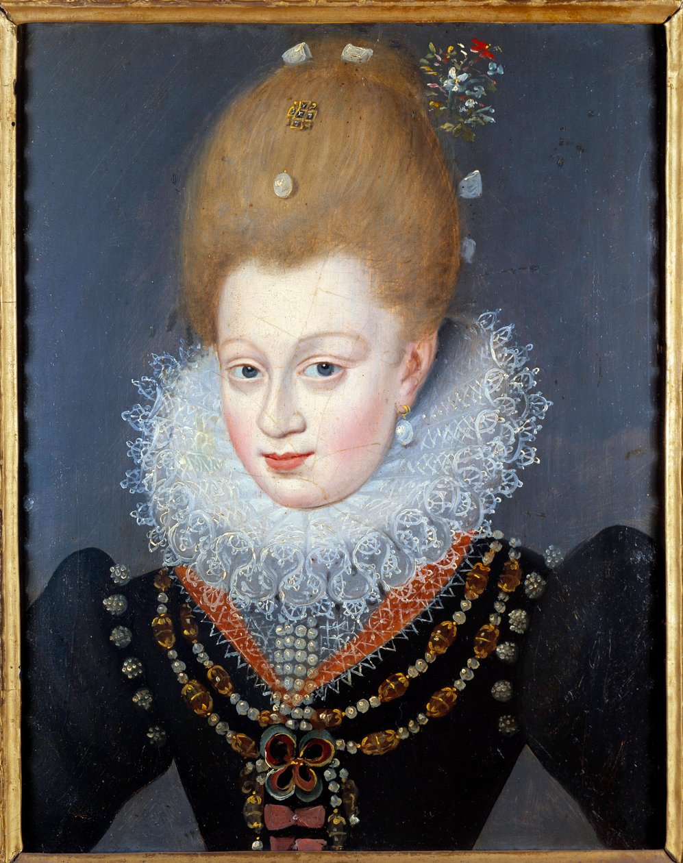 صورة غابرييل ديستريس (1573-1599) ، المفضلة للوحة الملك هنري الرابع المجهولة لفرانس بوربوس لو جون (فرانسوا (فرانز) بوربوس) بواسطة فرانس الثاني (بعد) بوربوس