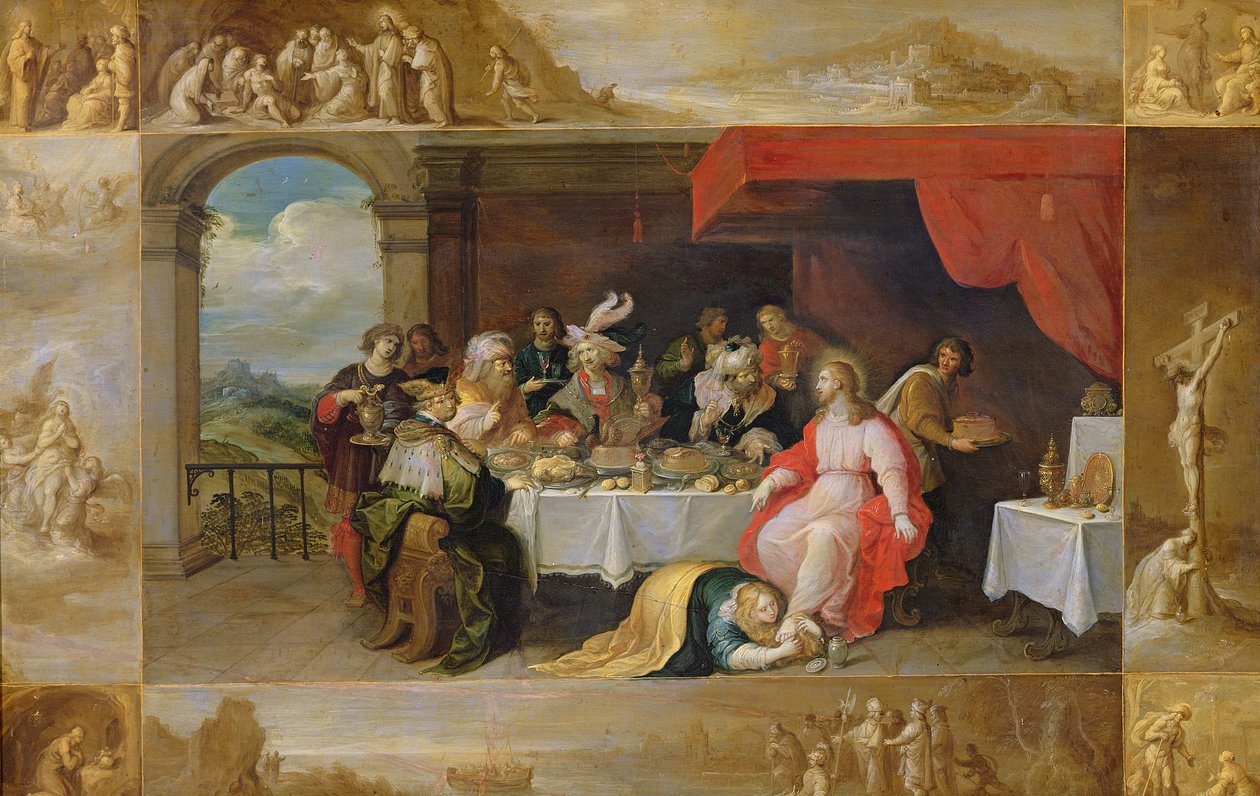 المسيح في بيت سمعان الفريسي ، 1637 بواسطة فرانز الثاني فرانكن الأصغر