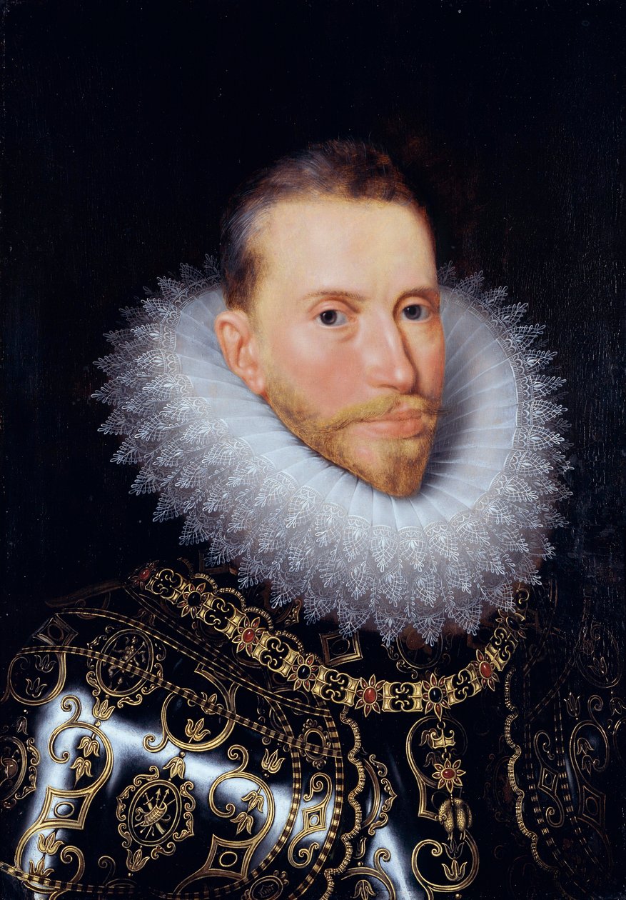 "صورة ألبرت النمساوي (1559-1621)" (صورة ألبرت السابع ، أرشيدوق النمسا (1559-1621)) لوحة لفرانس بوربوس الأصغر (1569-1622) - زيت على خشب - Dim 60x42 cm Groeningemuseum ، بروج بواسطة فرانس بوربوس