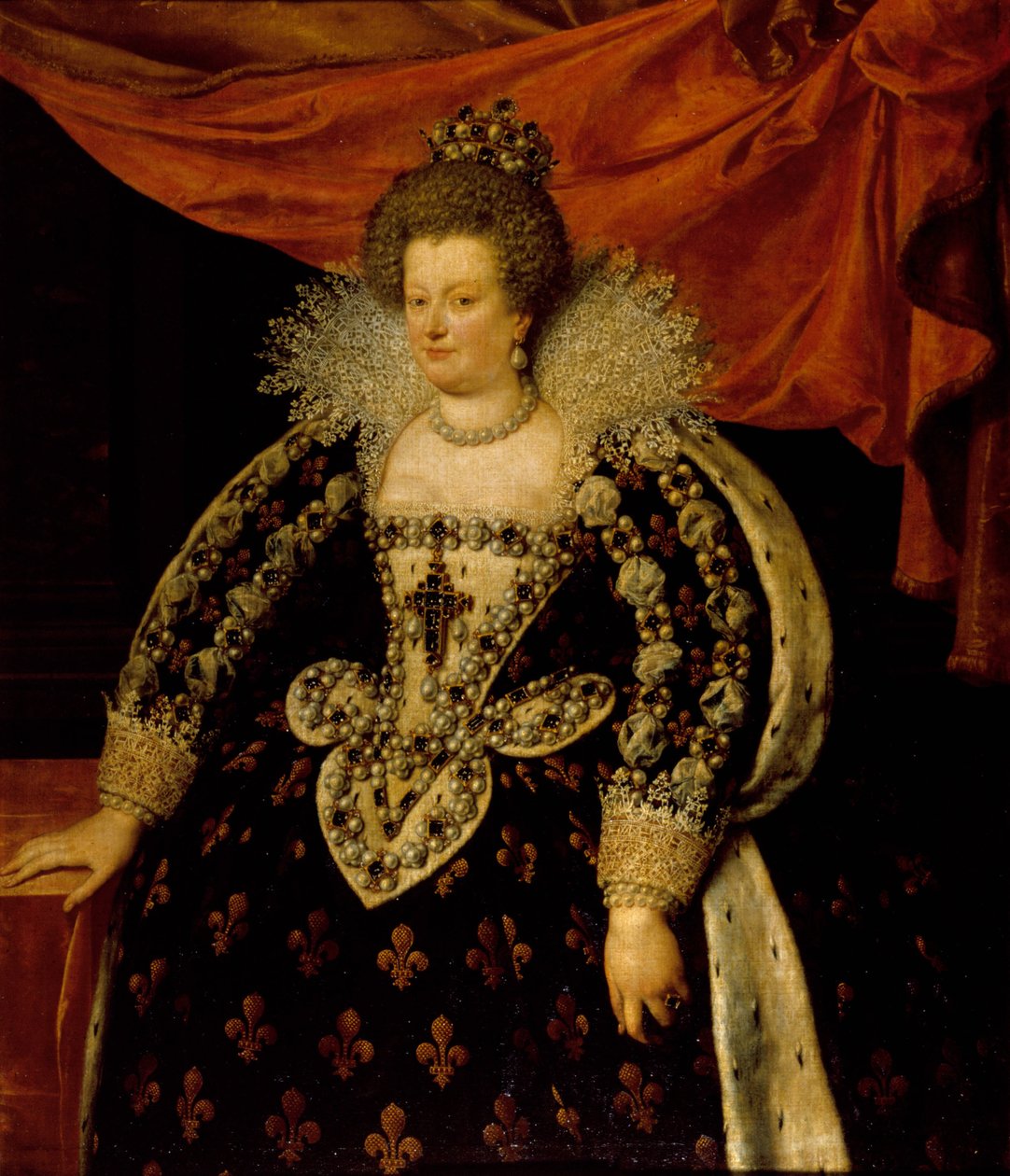 صورة لماري دي ميديسي (1573 - 1642) بقلم فرانس بوربوس لو جون (فرانسوا (فرانز) بوربوس بواسطة فرانس بوربوس