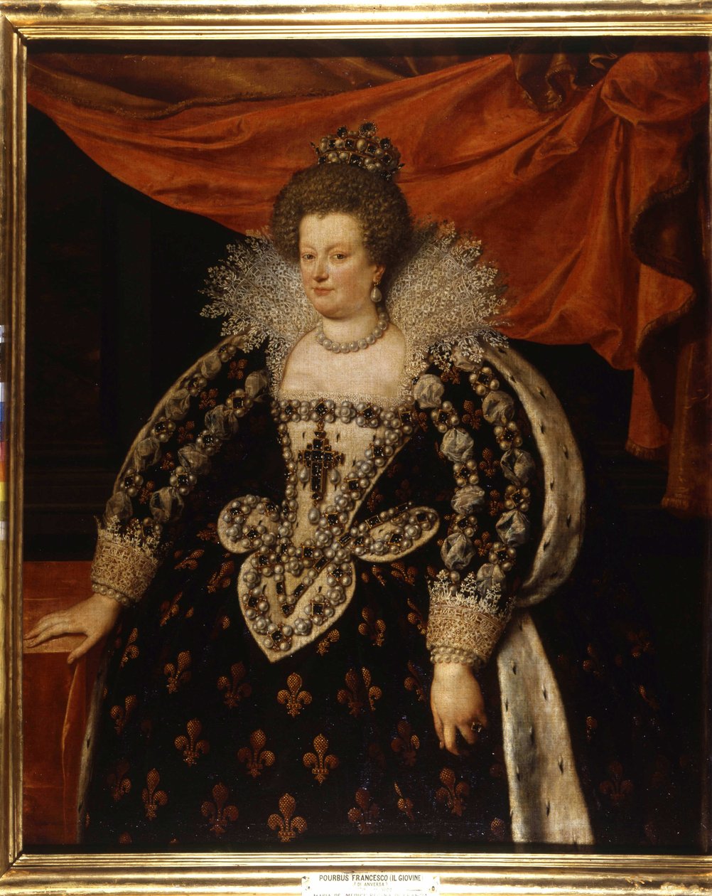 صورة لمريم ميديشي (1573 - 1642) ، زوجة هنري الرابع وأم لويس الثالث عشر. لوحة لفرانس بوربوس لو جون (فرانسوا (فرانز) بوربوس بواسطة فرانس بوربوس