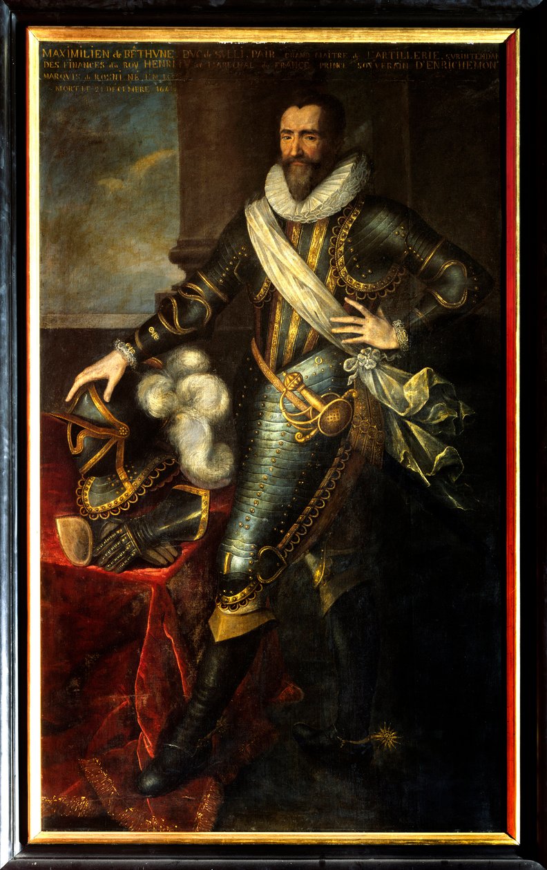 صورة لماكسيميليان دي بيثون ، دوق سولي (1559-1641) بصفته سيد المدفعية العظيم. لوحة بوربوس فرانز الثاني لو جون (فرانس أو فرانسوا بوربوس بواسطة فرانس بوربوس