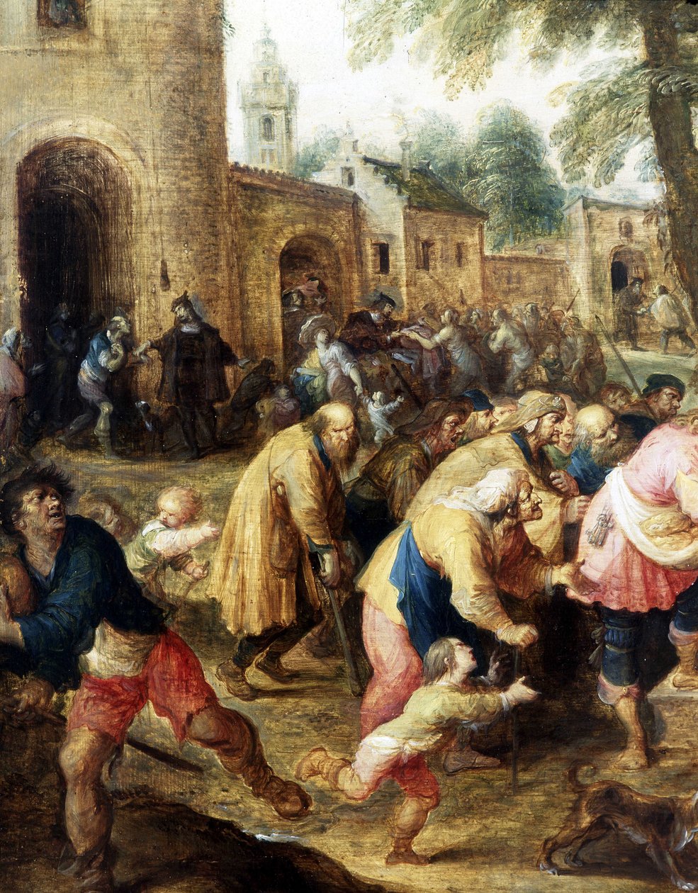 أعمال بؤساء (تفصيل). (زيت على قماش) بواسطة فرانز الثاني الأصغر فرانكن