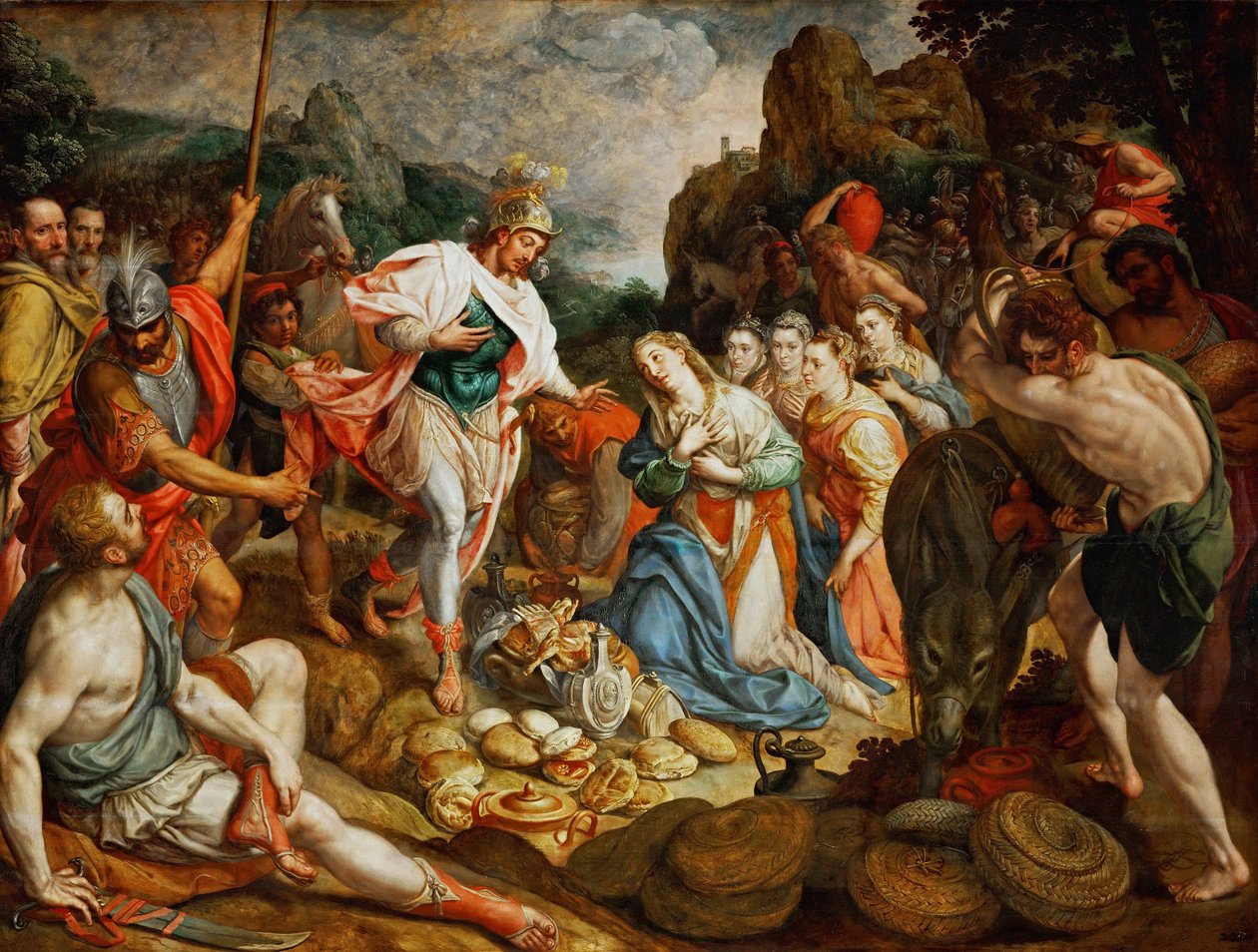 ديفيد وأبيجيل - ديفيد وأبيجايل ، بقلم بوربوس ، فرانس ، الأكبر (1546-1581). زيت على خشب ، كاليفورنيا. 1575. الأبعاد: 158 × 208 سم. متحف تاريخ الفن ، فيين بواسطة فرانس بوربوس