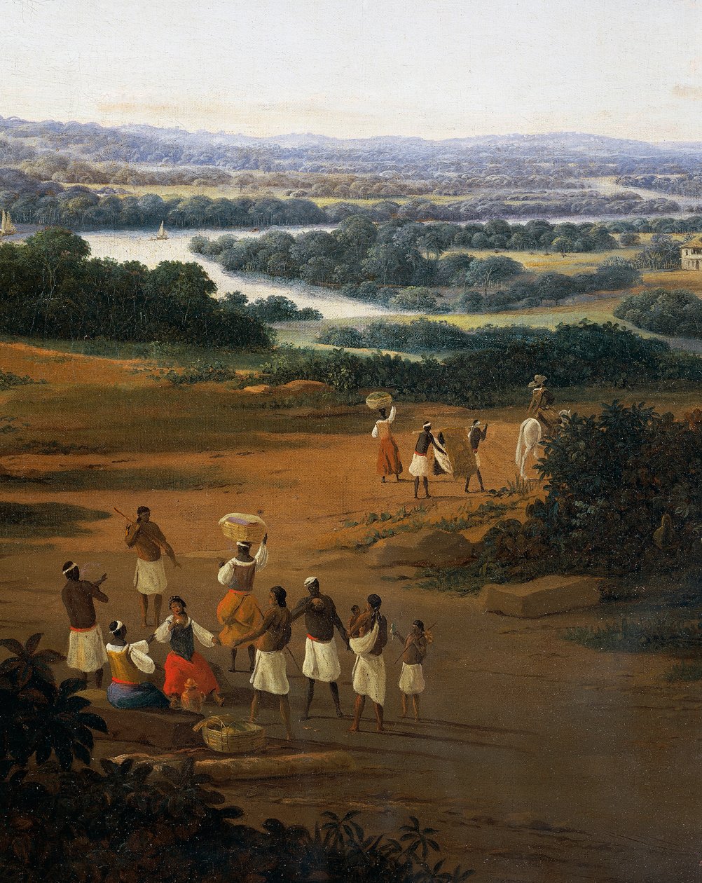 Serinhaem village in Brazil or The home of a sugar cane planter in Brazil (oil on canvas) بواسطة وظيفة فران