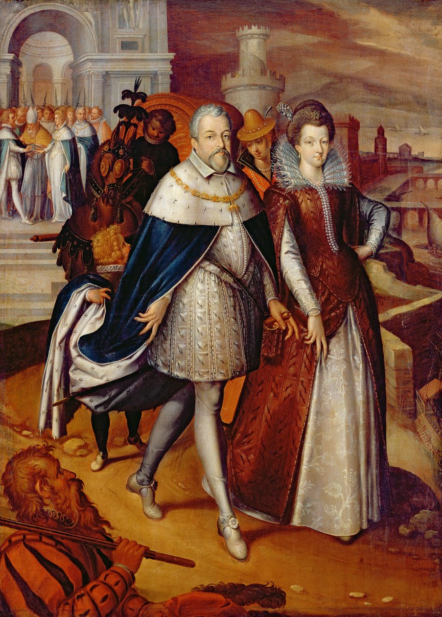صورة فرديناند الأول (1549-1609) دوق توسكانا الكبير ، وابنة أخيه ماري (1573-1642) ، زوجة هنري الرابعة المستقبلية بواسطة فرانس بوربوس الأصغر