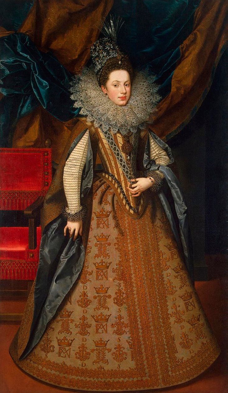 صورة لمارجريت سافوي ، 1589-1655 ، دوقة مانتوفا ومونتفيرات ، 1608. بواسطة فرانس بوربوس الأصغر