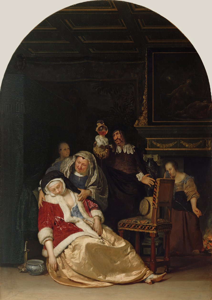 زيارة الأطباء ، 1667 بواسطة فرانس فان ميريس