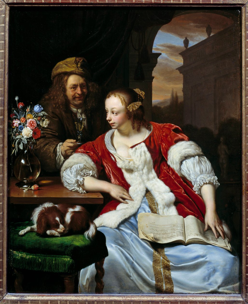الأغنية المتقطعة صور الفنانة وزوجته. لوحة لفرانز فان ميريس ديت لو فيو (1635-1681) بواسطة فرانس فان ميريس