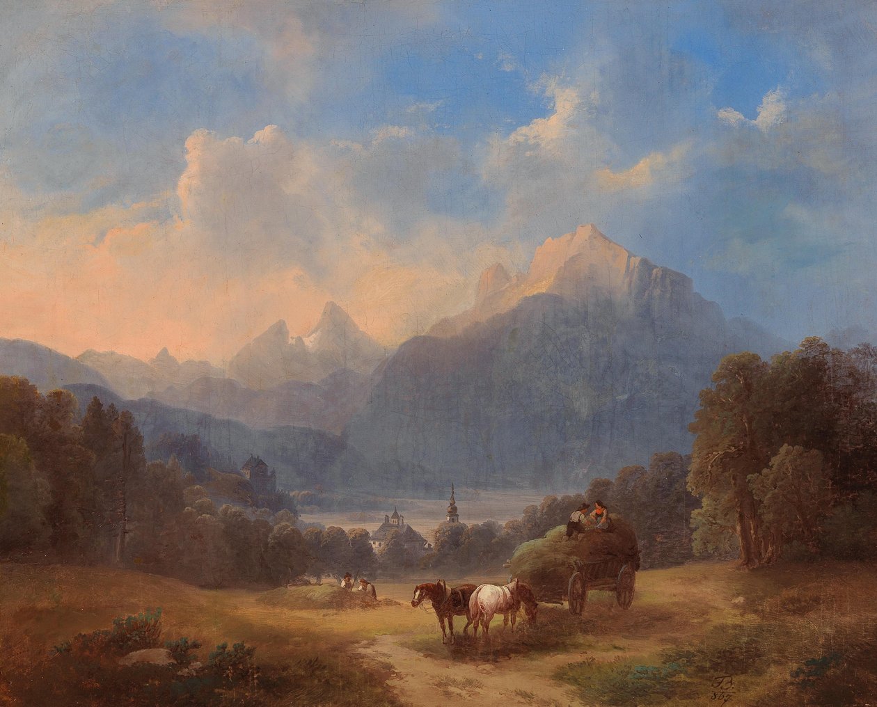 مشهد من Salzkammergut بواسطة فرانز بارباريني