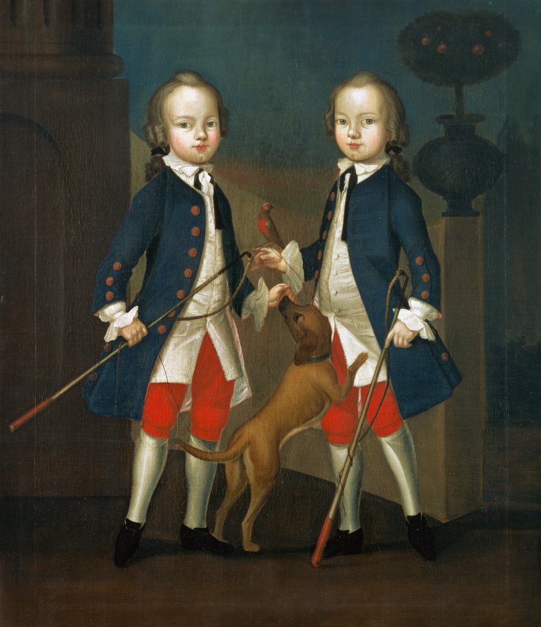 The Gosnall Twins: Master Thomas و Master John Gosnall of Bentley ، c.1745 بواسطة فرانز كوسود