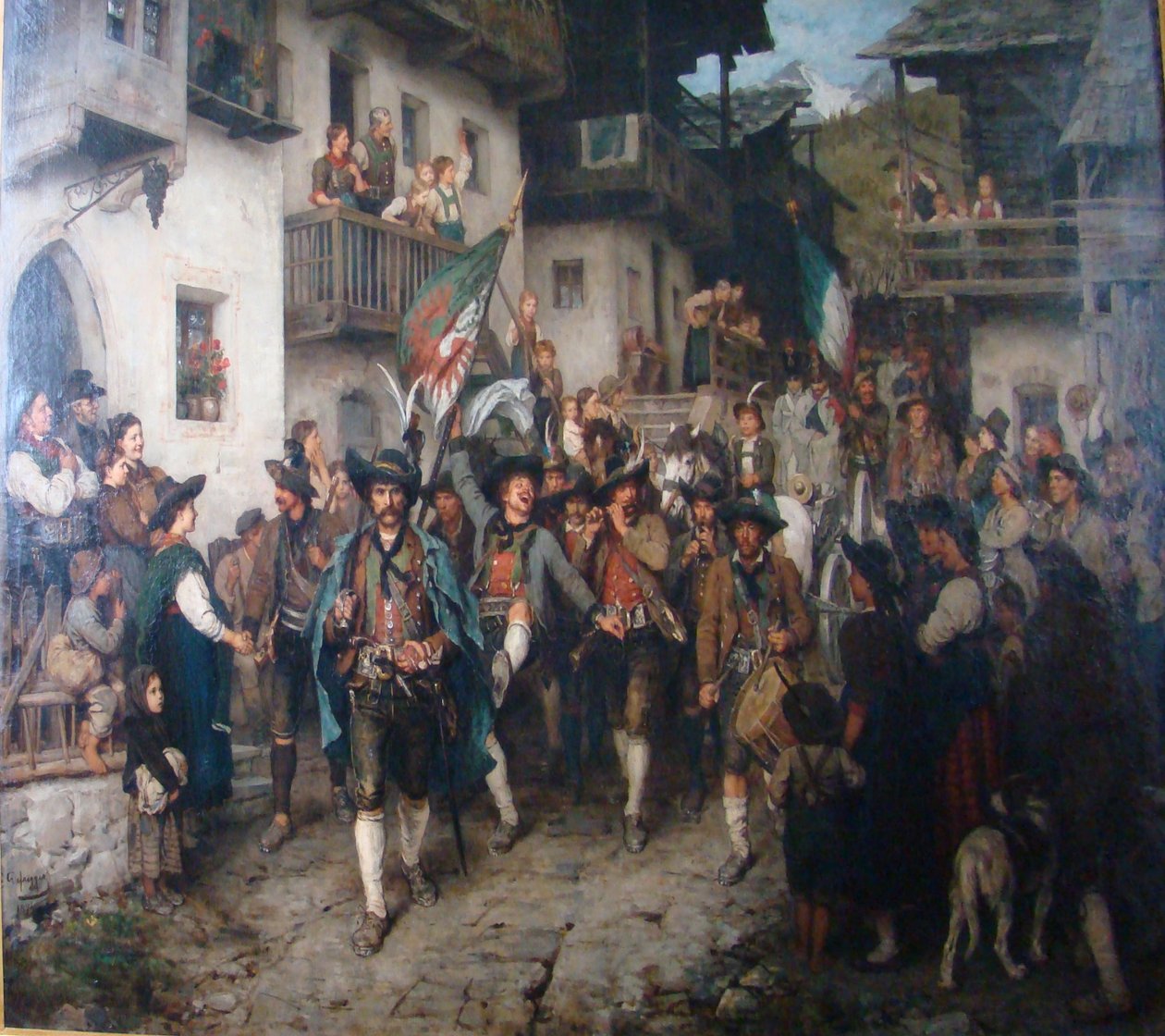 عودة الحرس المنزلي التيرولي من حرب عام 1809. بواسطة فرانز ديفريجر