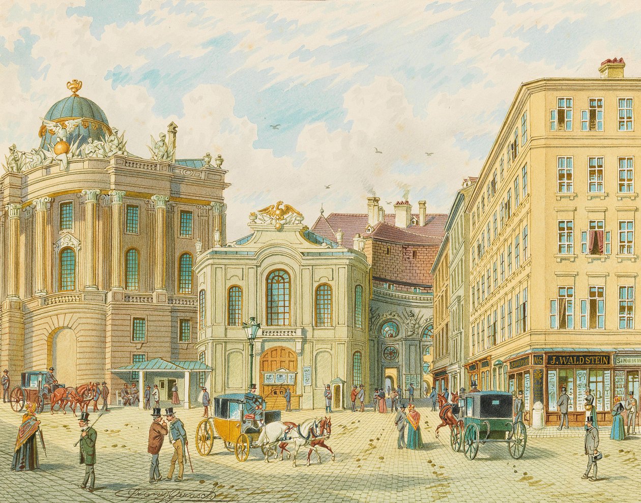 مسرح Burgtheater القديم في فيينا بواسطة فرانز جراش