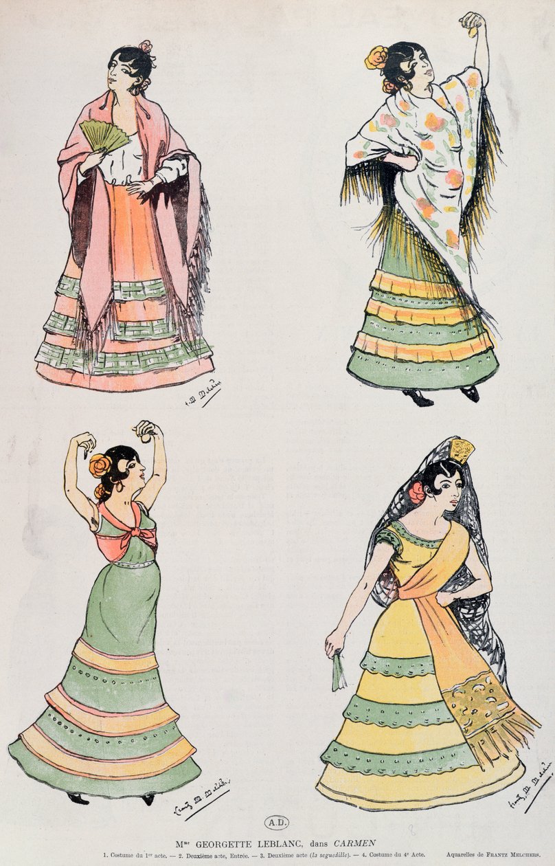 جورجيت ليبلانك (1869-1941) تلعب دور كارمن بواسطة 