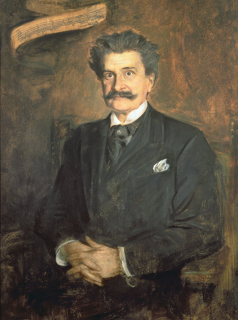 يوهان شتراوس الأصغر 1895 بواسطة فرانز سيراف فون لينباخ