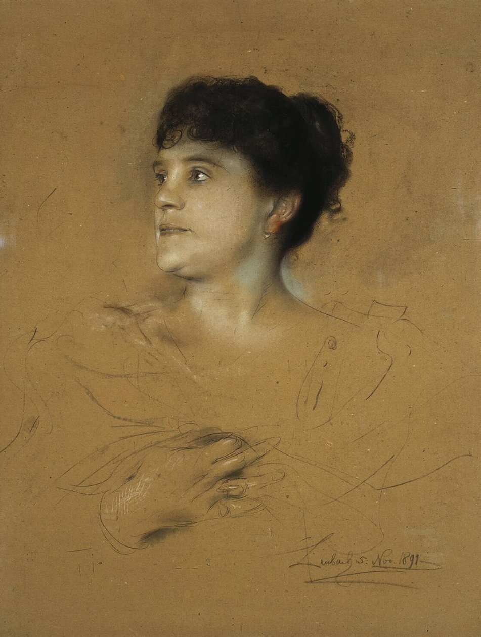 صورة لمارسيلا سيمبريتش ، 1891 (الباستيل على الكرتون) بواسطة فرانز سيراف فون لينباخ