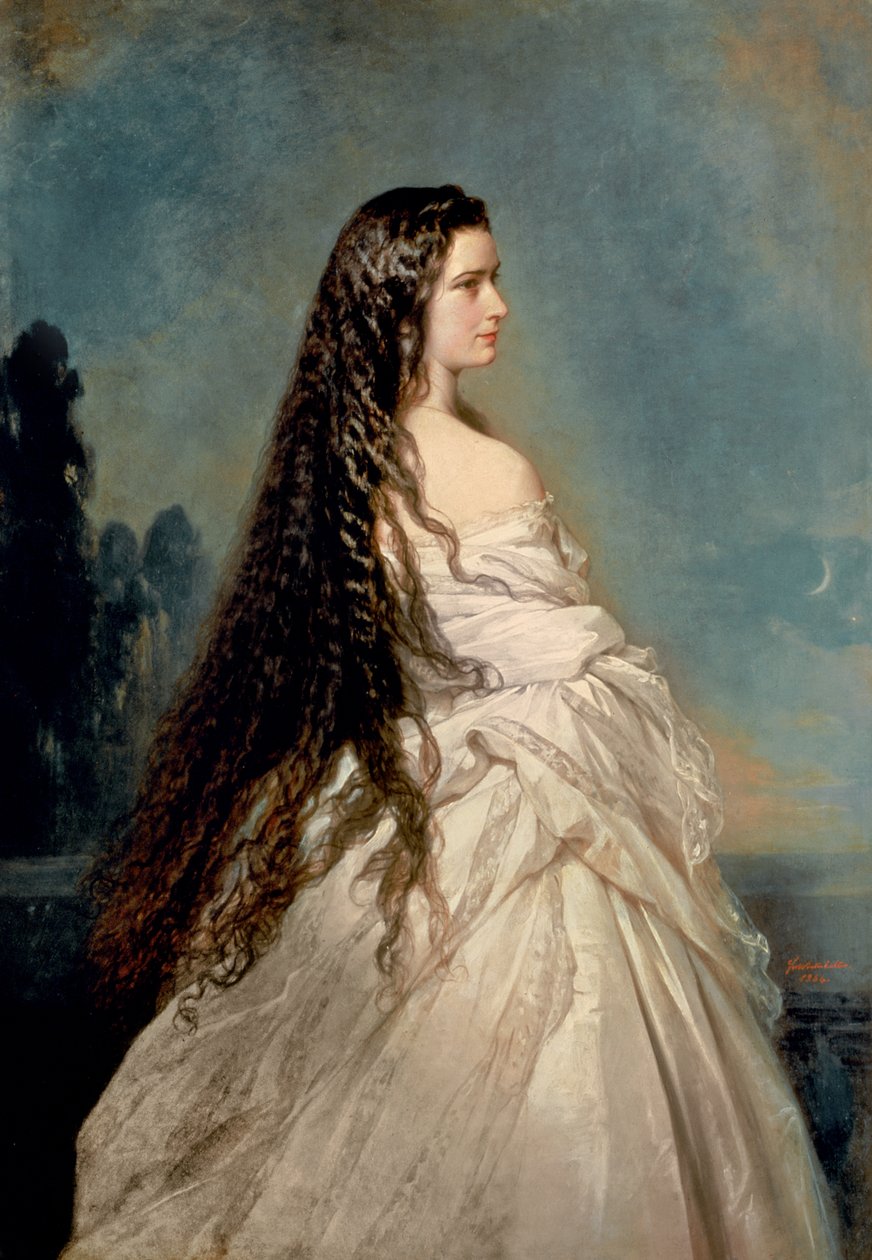 إليزابيث بافاريا (1837-1898) ، زوجة الإمبراطور فرانز جوزيف الأول من النمسا (1830-1916) بواسطة فرانز كزافييه وينترهالتر