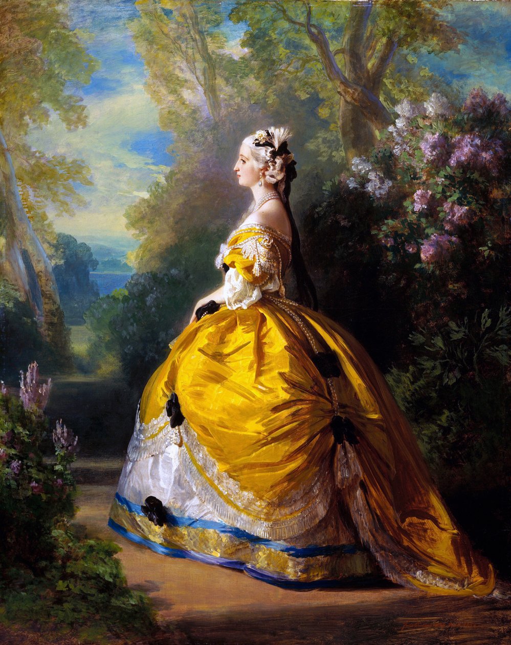 Limpératrice Eugénie à la Marie-Antoinette بواسطة فرانز كزافييه وينترهالتر
