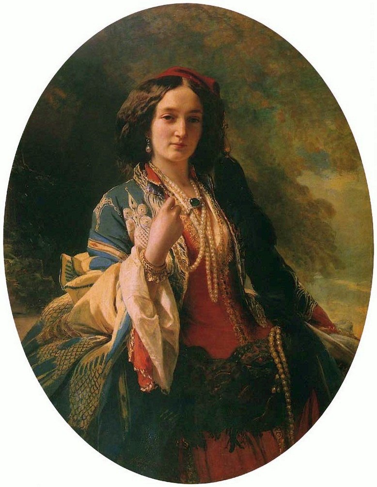 صورة ل Katarzyna Potocka née Branicka بالزي الشرقي بواسطة فرانز كزافييه وينترهالتر