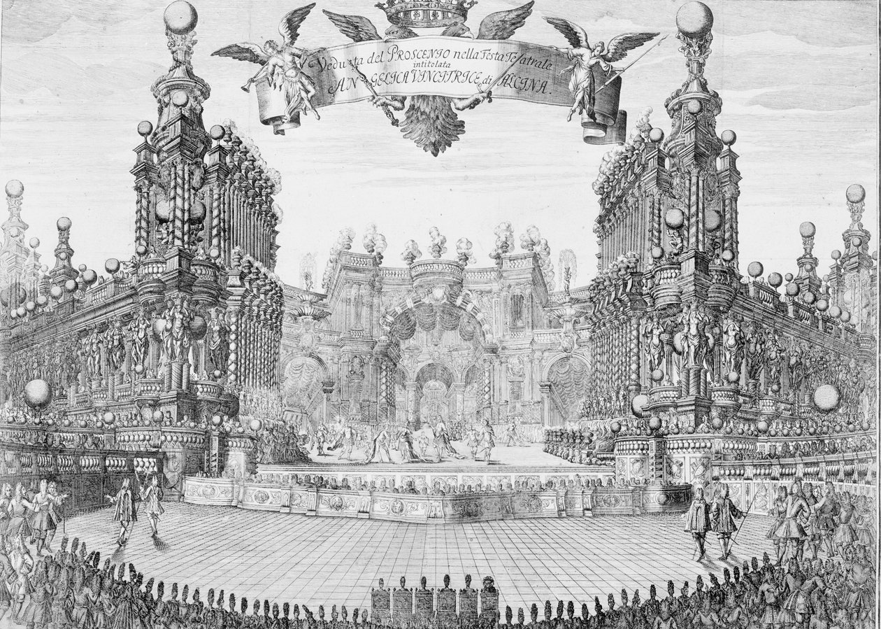 Proscenium لـ Angelica ، الفائز في Alcina ، 1716. بواسطة فرانز أمبروس ديتيل
