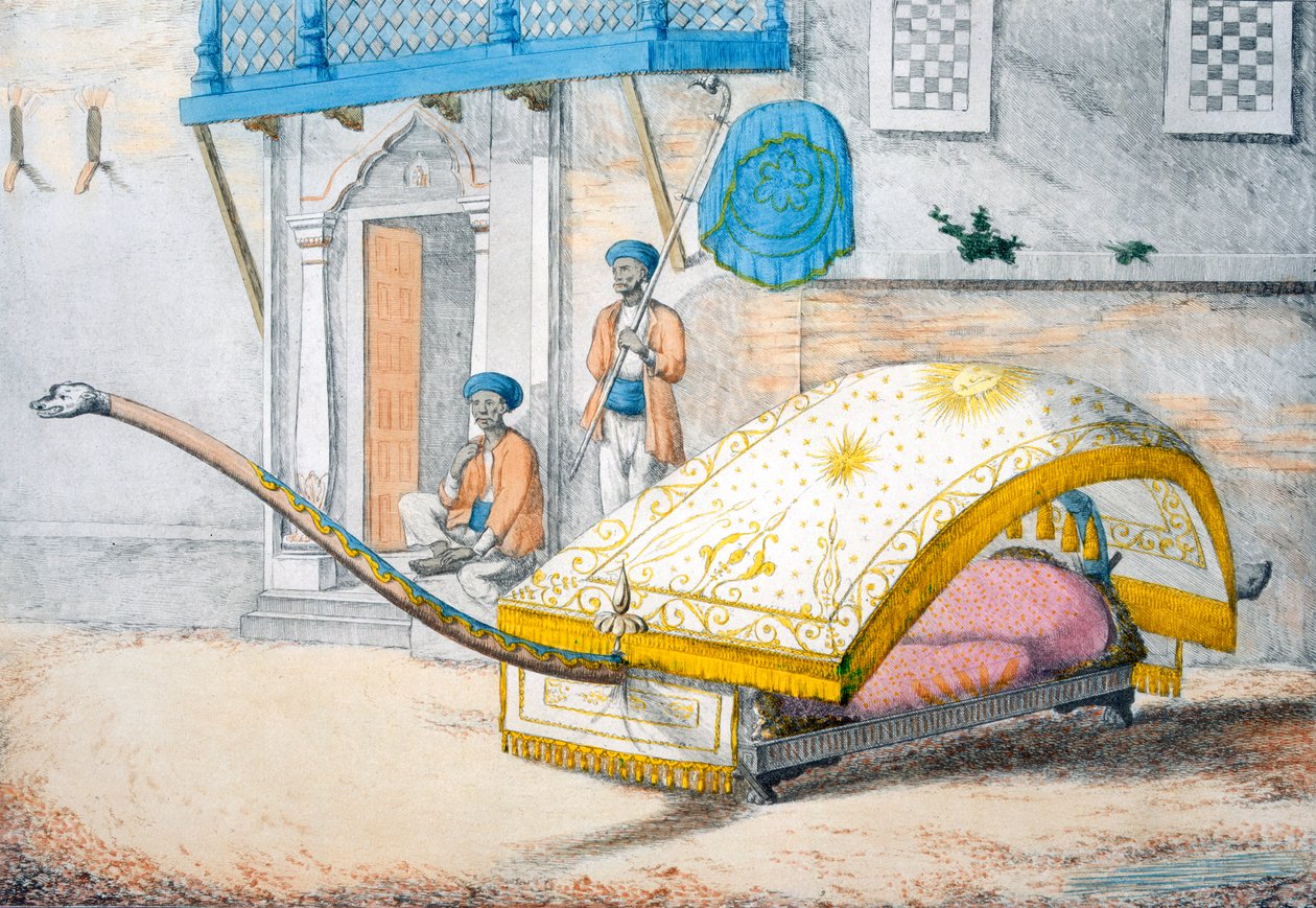 D'jehalledar ، أو سرير مغطى بأمام طويل للغاية ، 1799. بواسطة فرانز بالتازار سولفينز