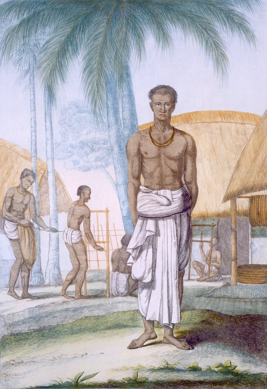 صانع الحبال ، من "الهندوس ، أو وصف أخلاقهم وأزيائهم واحتفالاتهم" ، ص 1808-12 (النقش الملون) بواسطة فرانز بالتازار سولفينز