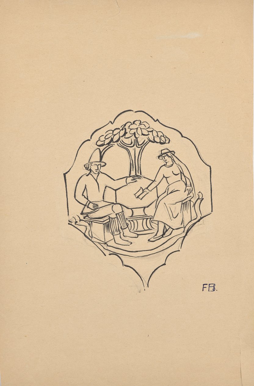 زوجان من الفلاحين (مجمعة من قطع الأثاث؟) بواسطة فرانز بارويج الاصغر أ.