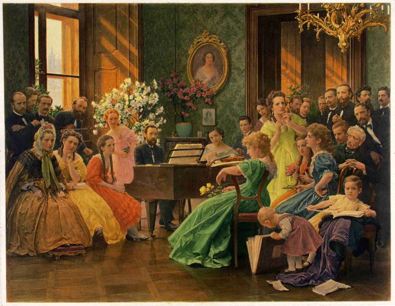 بيدريش سميتانا في دائرة الأصدقاء عام 1865 ، 1923. بواسطة فرانز دفوراك