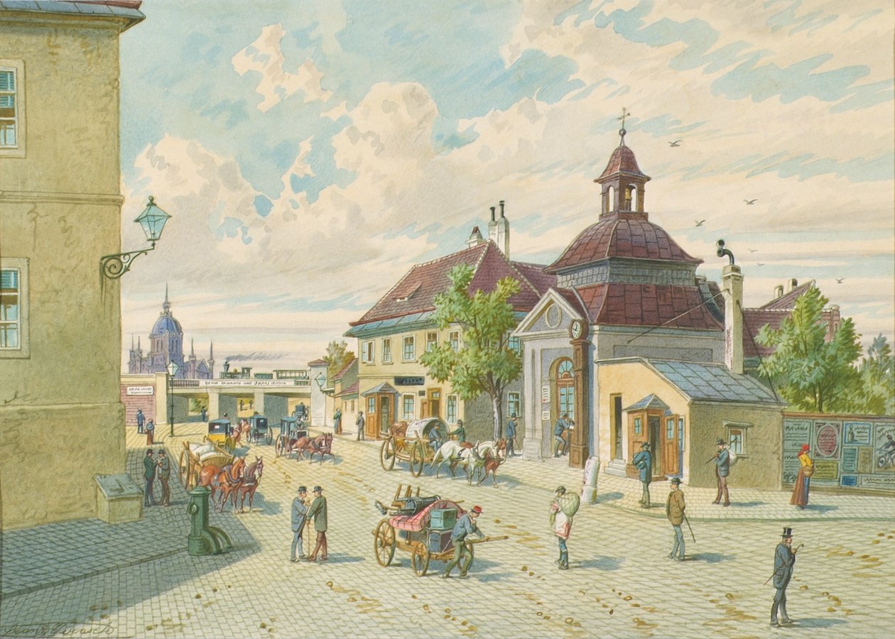 خط Matzleinsdorfer في فيينا (زاوية Margarethengurtel و Matzleinsdorfer Platz) بواسطة فرانز جراش
