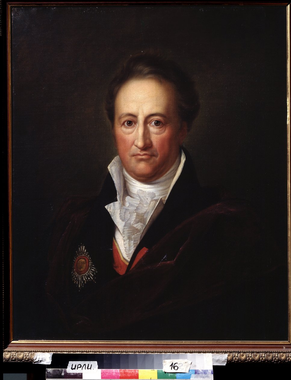 صورة شخصية للمؤلف يوهان فولفجانج فون جوته (1749-1832) (صورة شخصية للمؤلف جيه دبليو فون جوته). لوحة غيرهارد فون كوجلجن (1772-1820) ، زيت على قماش بواسطة فرانز جيرهارد فون كويلجن