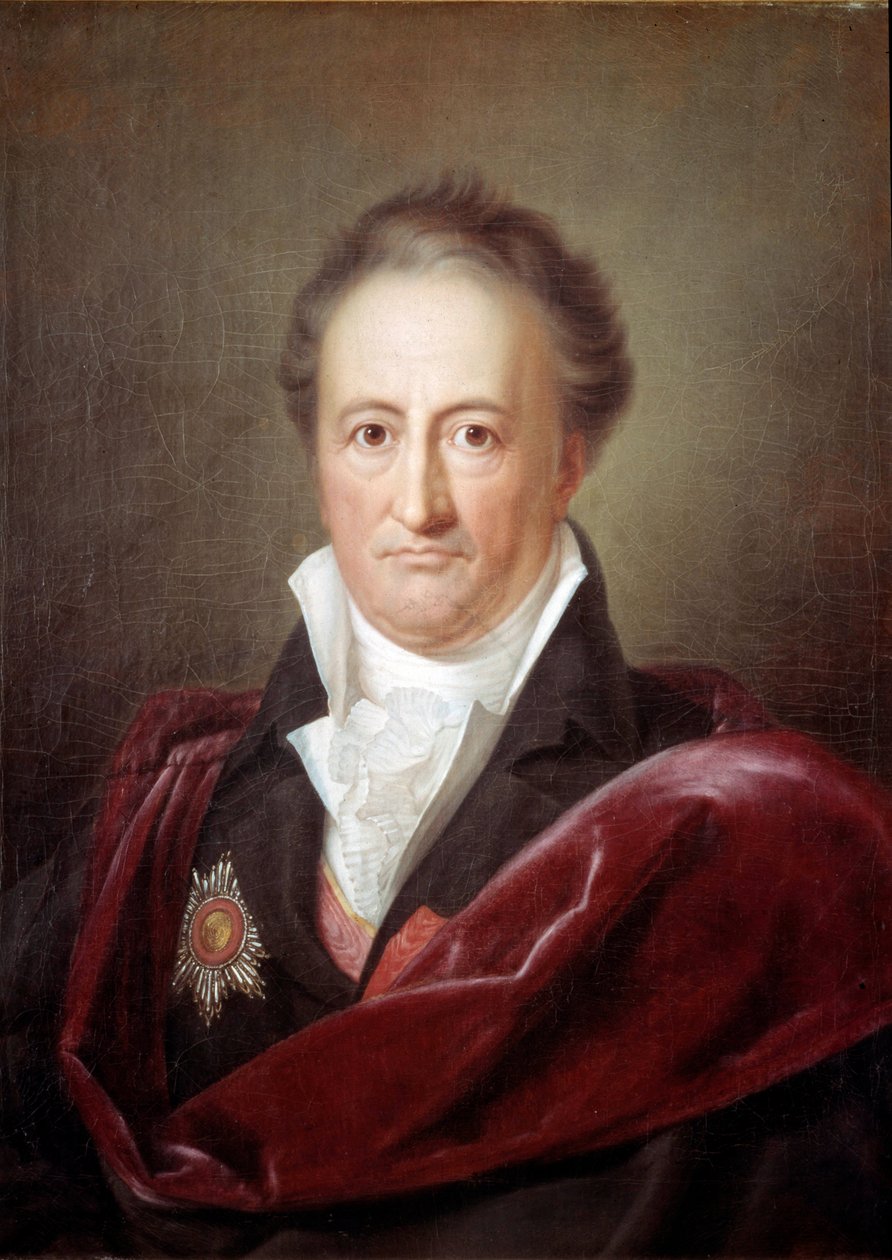 Portrait of Johan Wolfgang Goethe (1749 - 1832), German writer. Painting by Franz Van Kugelgen (1772-1820) بواسطة فرانز جيرهارد فون كويلجن