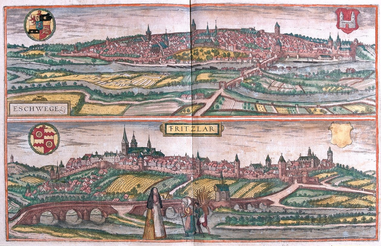 Eschwege and Fritzlar، Germany (نقش بواسطة فرانز هوجينبرغ