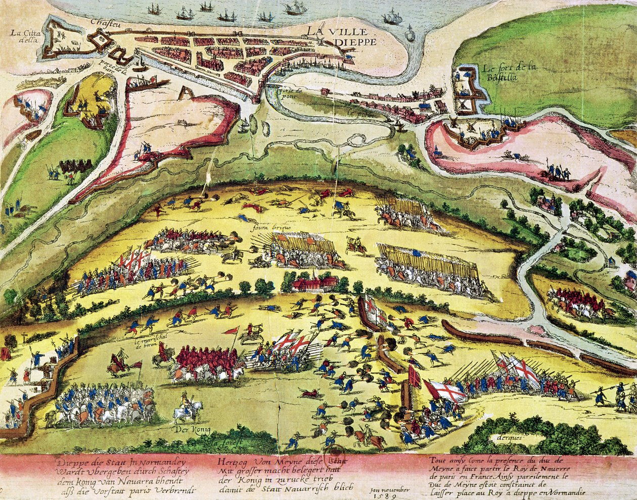 حصار دييب في 1589 ، 1589-92 بواسطة فرانز هوجينبرغ