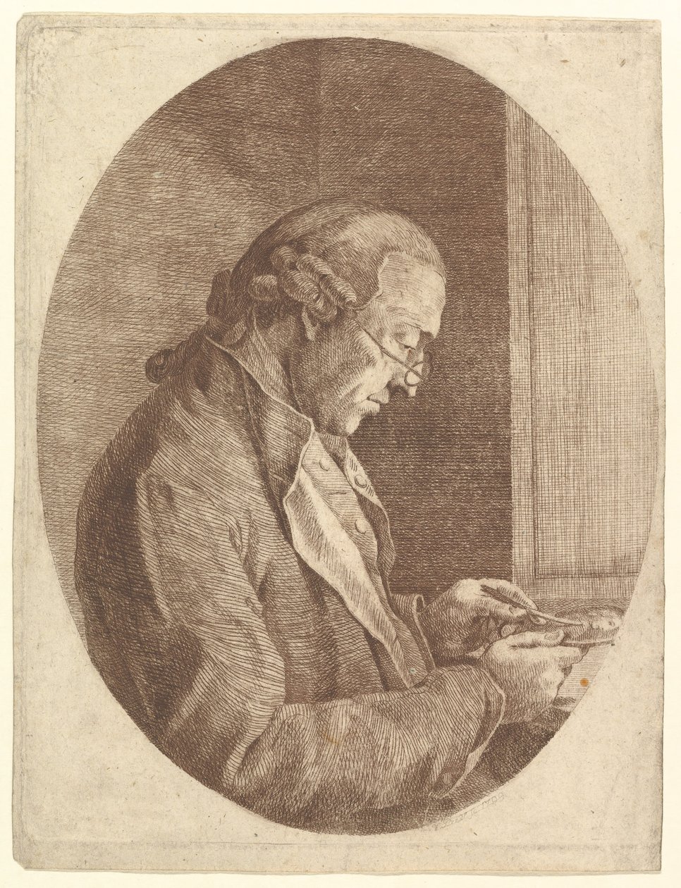 صورة لفنان يرسم صورة مصغرة ، 1799. بواسطة فرانز جاكوب جوزيف إغناتس فون بريدل