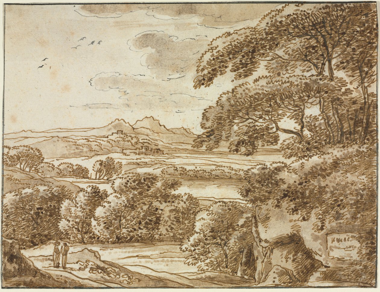 المناظر الطبيعية ، ج 1780. بواسطة فرانز كوبيل