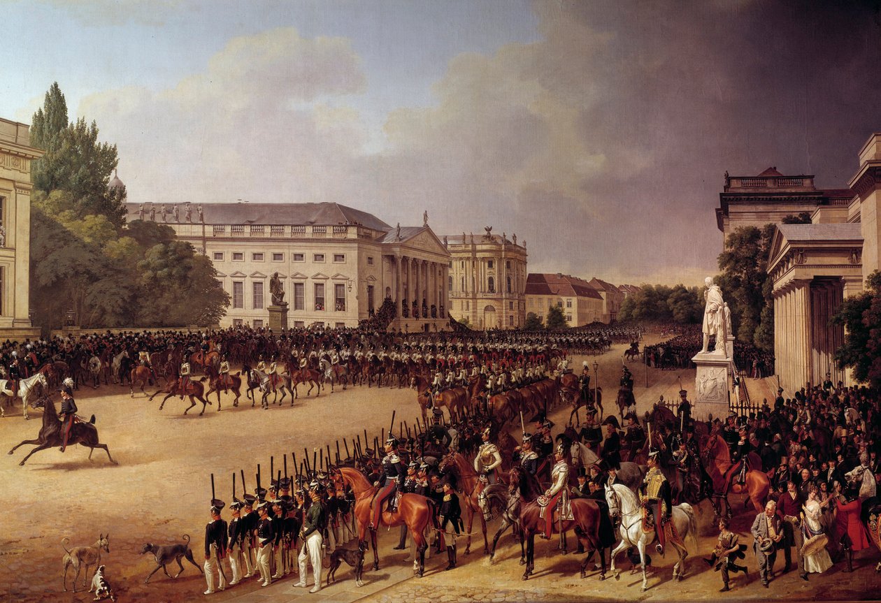 Military Parade Opera Square in Berlin Painting by Franz Kruger (1797-1857) 1822 Sun. 2.49 X 3.74 m Berlin, National Gallery بواسطة فرانز كروجر